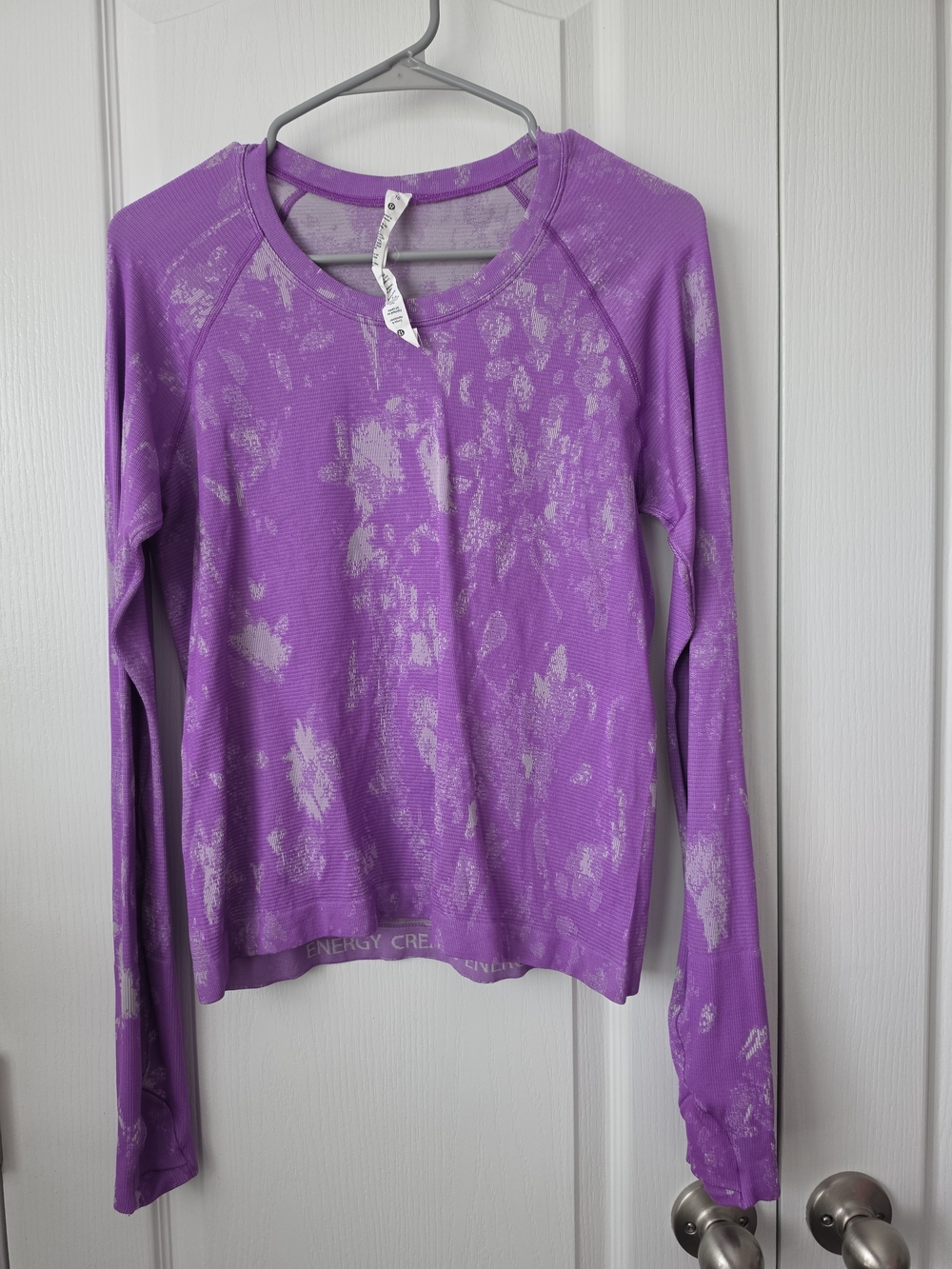 lululemon athletica Purple Long-Sleeve Active Top with Cream Accents